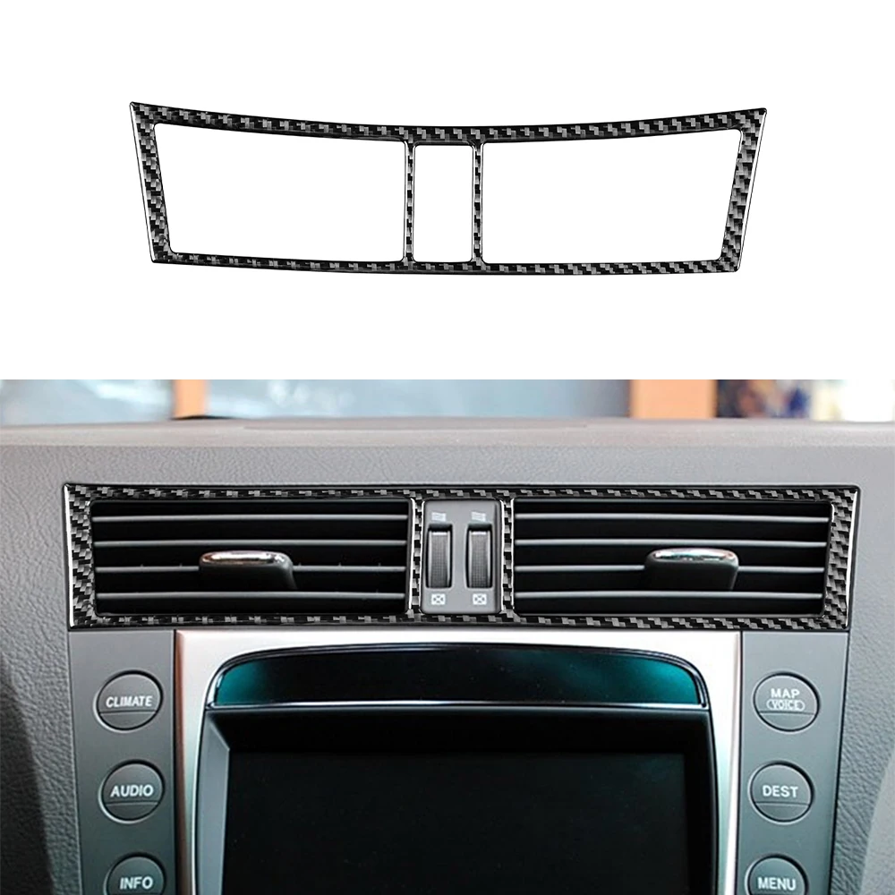 

Для Lexus GS 2006 2007 2008 2009 2010 2011 наклейка на крышку вентиляционного отверстия Центрального управления переводная картинка аксессуары для интерьера автомобиля углеродное волокно