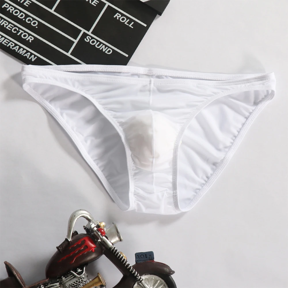 Men Sexy Ice Silk Underwear Solid Low-Rise Cuasal Briefs Breathable Bugle Pouch Underpants Soft Comfortable Panties A50
Men Sexy Ice Silk Underwear Solid Low-Rise Cuasal Briefs Breathable Bugle Pouch Underpants Soft Comfortable Panties A50