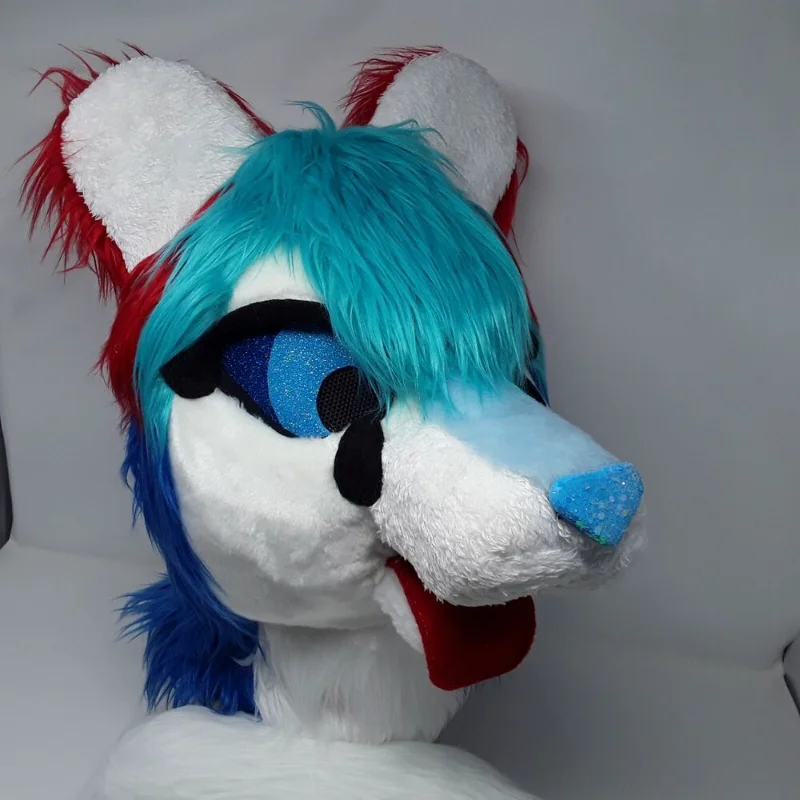 Fursuit Partial Head and Tail Mascot Head of Multi-colored Husky Fox Dog
Fursuit Partial Head and Tail Mascot Head of Multi-colored Husky Fox Dog