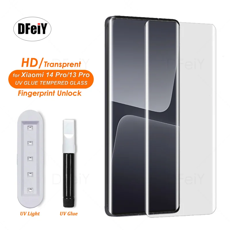 DFeiY УФ-стекло для Xiaomi 14 Pro Полное покрытие УФ-защита для экрана для xiaomi 13 pro Закаленное стекло пленка
DFeiY УФ-стекло для Xiaomi 14 Pro Полное покрытие УФ-защита для экрана для xiaomi 13 pro Закаленное стекло пленка