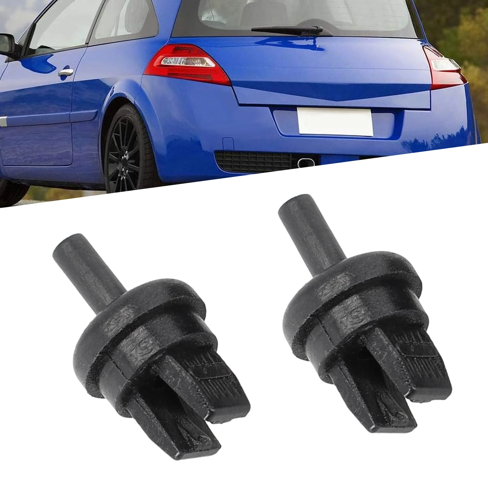 

2PCS Balck Plastic Shelf String Hanger Clips Automobile Vehicle Exterior Lanyard Device For Car Clio Mk1 Mk2 MK3 MK4