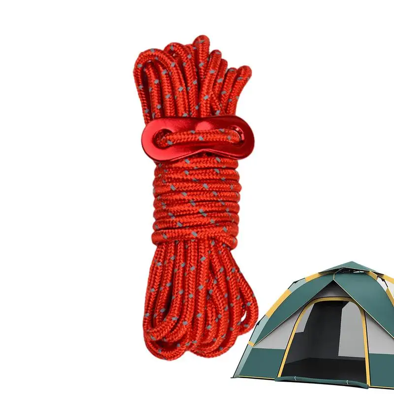 

Survival Paracord Reflective Tent With Aluminum Guylines Adjuster Tent Tie Downs Tent Cords Hiking Rope Tent Accessories For