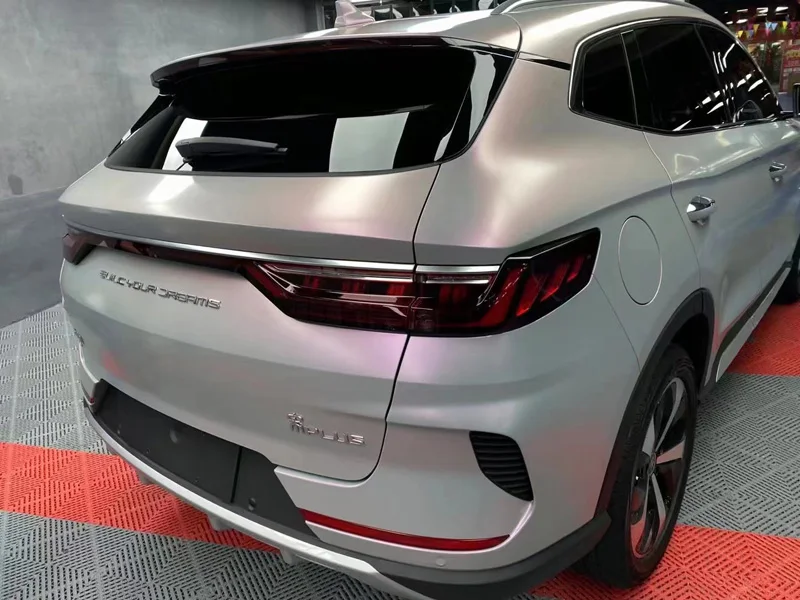 Матовая атласная серая красная виниловая пленка-оберточка, хамелеон, Вулкан, серая автомобильная пленка-оберточка, пленка-рулон, клейкая Наклейка 1,52x18 м 5x59 футов