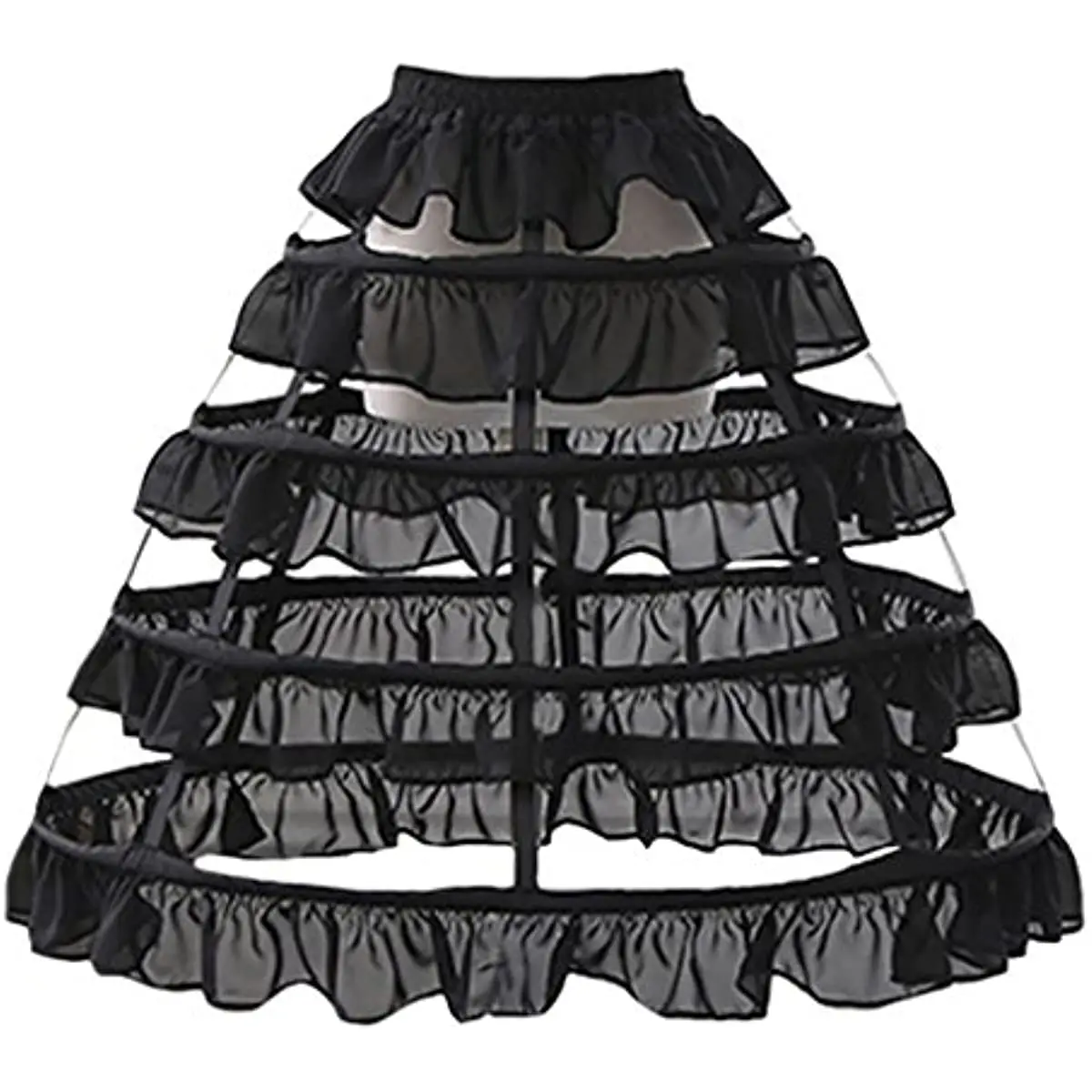 

Women's 4 Hoops Skirt Pannier Petticoat Crinoline Underskirt Bustle Cage