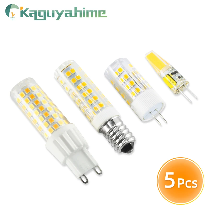 

Kaguyahime 5pcs/Lot LED COB G4 G9 E14 Dimmable Lamp AC/DC 12V 3w 5w 6W 220V G4 G9 Light Bulb for chandelier replace halogen Lamp