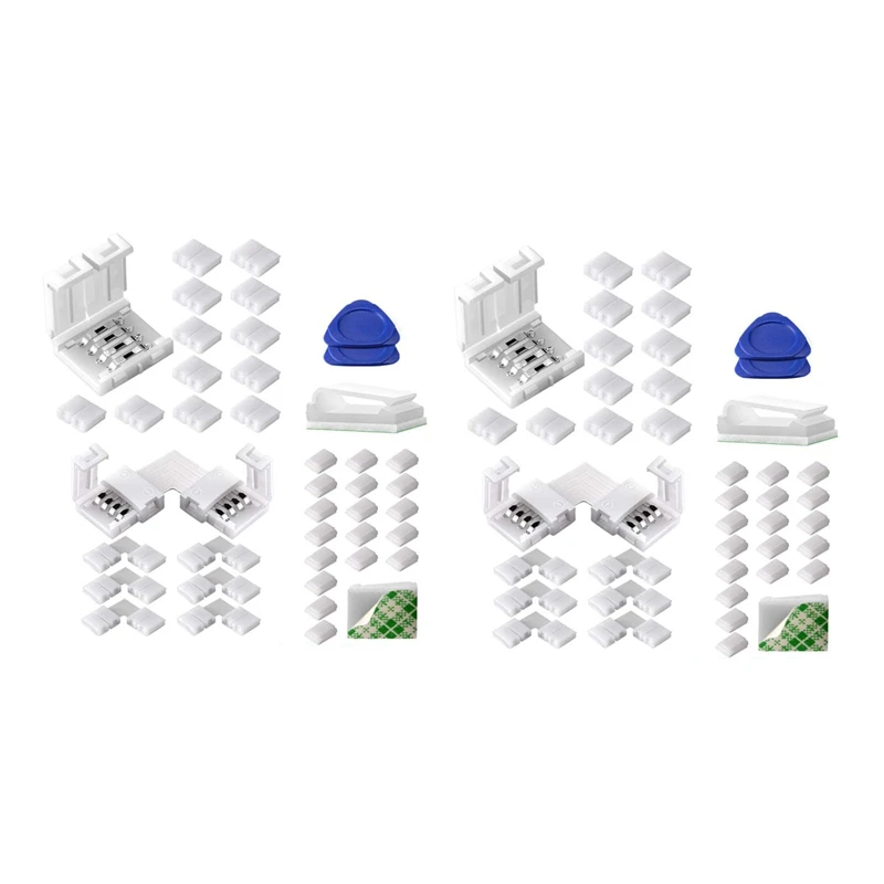 NEW-2 Set LED Light Strip Connectors 4 Pin RGB LED Lights Connectors,Gapless Connectors,L Shape Connectors
NEW-2 Set LED Light Strip Connectors 4 Pin RGB LED Lights Connectors,Gapless Connectors,L Shape Connectors