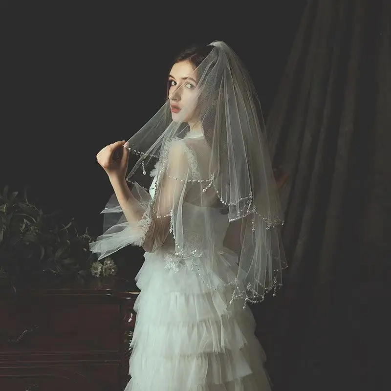 Gorgeous Real Photos Long Lace Beading Pearl Wedding Veil White Ivory Cathedral Bridal Veil Bride Veil Wedding Accessories
Gorgeous Real Photos Long Lace Beading Pearl Wedding Veil White Ivory Cathedral Bridal Veil Bride Veil Wedding Accessories