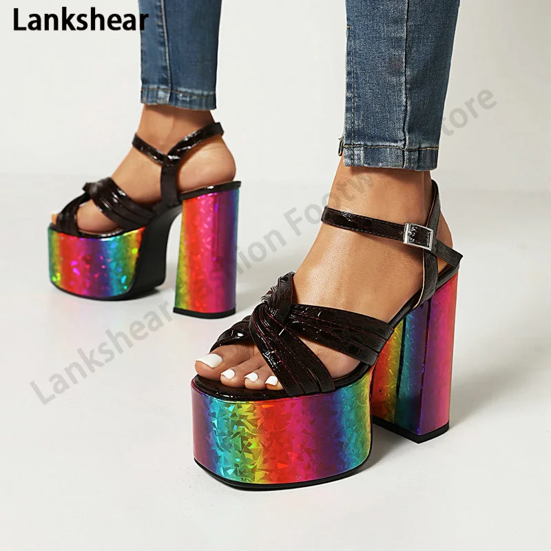 Summer Sandals Thick-Heeled Ultra-High-Heeled Fish Mouth Platform Women's Sandals Thick-Soled Buckle Belt Sandals Women's Shoes
Summer Sandals Thick-Heeled Ultra-High-Heeled Fish Mouth Platform Women's Sandals Thick-Soled Buckle Belt Sandals Women's Shoes