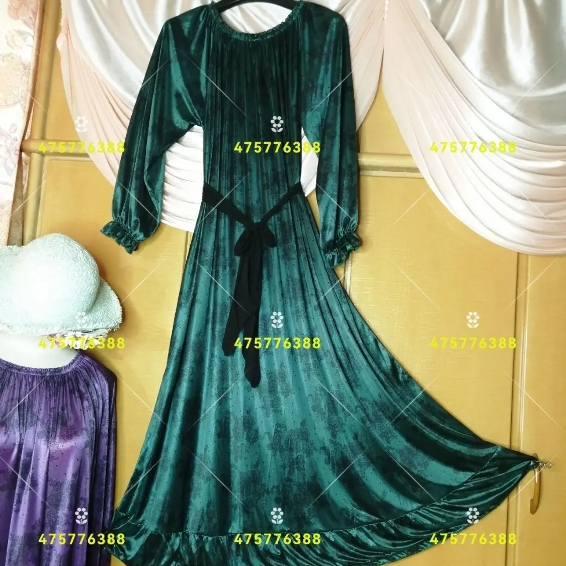 Glossy Floral Print Women Satin Long Sleeve Dress With Sash Loose Maxi Dress Plus Size Sleeping Robe
Glossy Floral Print Women Satin Long Sleeve Dress With Sash Loose Maxi Dress Plus Size Sleeping Robe