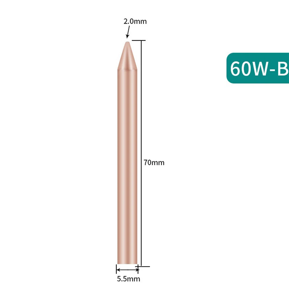 B C D K 60W Soldering Iron Tips Copper Solder Replacement Head Welding Repair External Heating Soldering Iron Tip Pure Copper
B C D K 60W Soldering Iron Tips Copper Solder Replacement Head Welding Repair External Heating Soldering Iron Tip Pure Copper