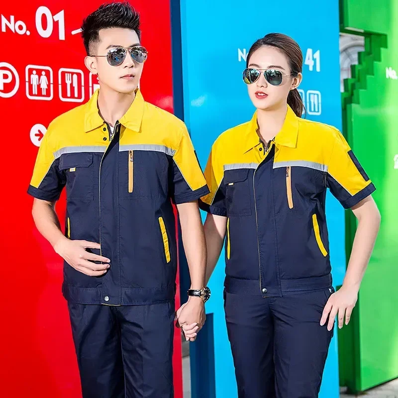 Factory Summer Uniforms Workshop Reflective Clothes Thin Women Working Coveralls Workwear Work Breathable Suit Repair Men Car
Factory Summer Uniforms Workshop Reflective Clothes Thin Women Working Coveralls Workwear Work Breathable Suit Repair Men Car