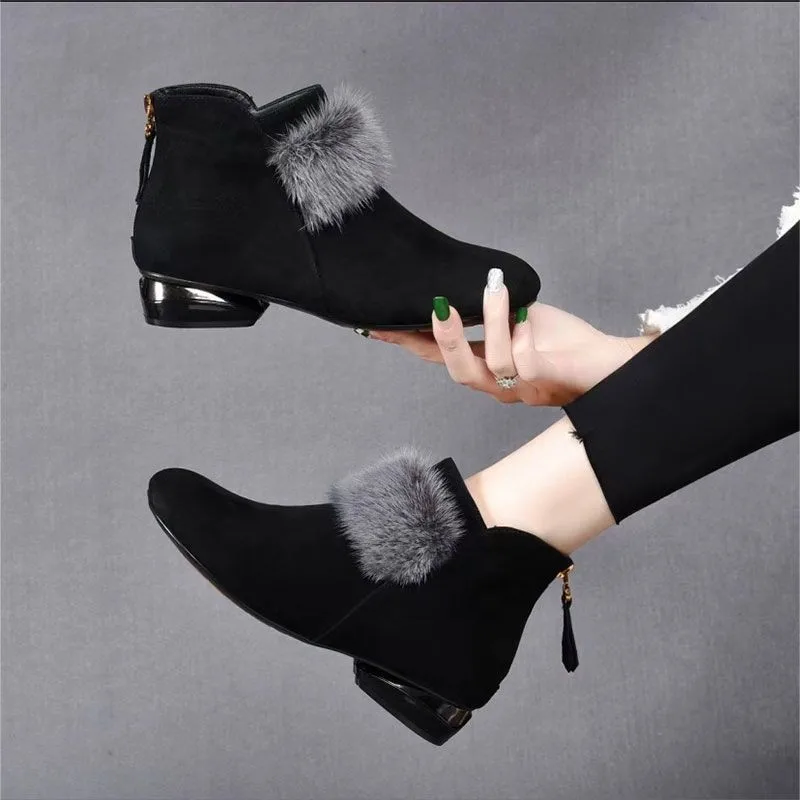 Shoes for Women 2023 Winter Plush Warm Women's Boots Low Heel Non-slip Office Ladies Shoes Fashion Zipper Short Boots
Shoes for Women 2023 Winter Plush Warm Women's Boots Low Heel Non-slip Office Ladies Shoes Fashion Zipper Short Boots
