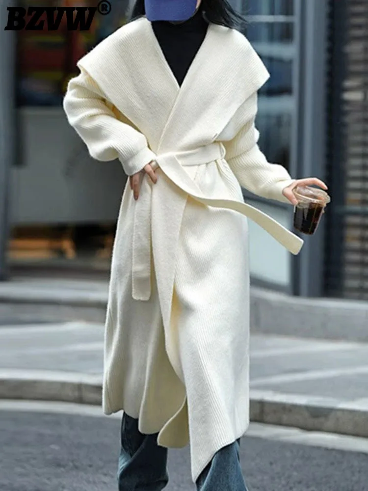 BZVW Lazy Hooded Long Knit Cardigan Overcoat Women's 2023 Autumn Winter Temperament Elegant Long Casual Sweater Female 25X3087
BZVW Lazy Hooded Long Knit Cardigan Overcoat Women's 2023 Autumn Winter Temperament Elegant Long Casual Sweater Female 25X3087