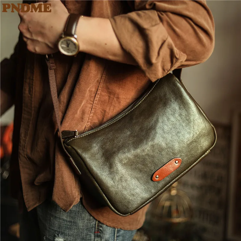 PNDME organizer luxury genuine leather men green crossbody bag fashion designer outdoor travel natural real cowhide shoulder bag
PNDME organizer luxury genuine leather men green crossbody bag fashion designer outdoor travel natural real cowhide shoulder bag