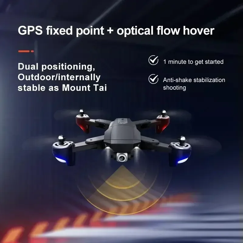 

Optical Flow 4K HD Dual Camera Aerial Four Axis Aircraft One Click Return Drone New S604 Pro Drone GPS Folding Long Endurance