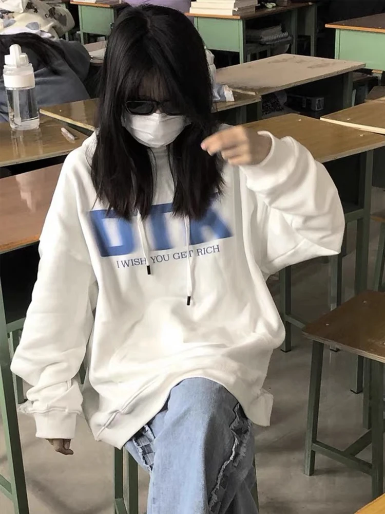 Retro Y2k Casual Letter Print Loose Sweatshirt Female Korean Women's Sweatshirts Japanese Harajuku Ulzzang Clothing For Women
Retro Y2k Casual Letter Print Loose Sweatshirt Female Korean Women's Sweatshirts Japanese Harajuku Ulzzang Clothing For Women