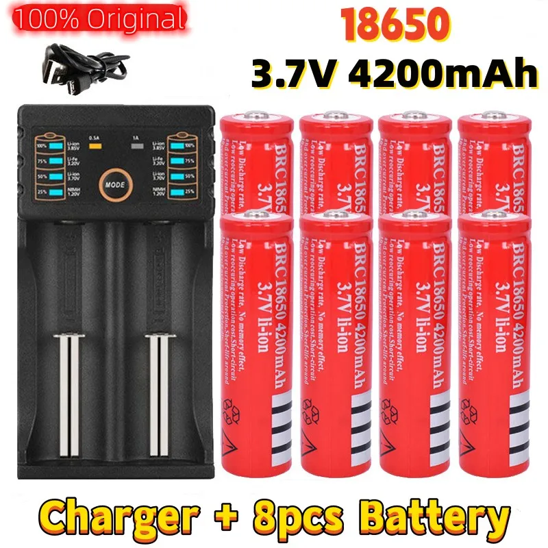 2022 New Original 18650 battery 3.7V 4200mAh rechargeable liion battery for Led flashlight Torch batery litio battery+USBCharger
2022 New Original 18650 battery 3.7V 4200mAh rechargeable liion battery for Led flashlight Torch batery litio battery+USBCharger