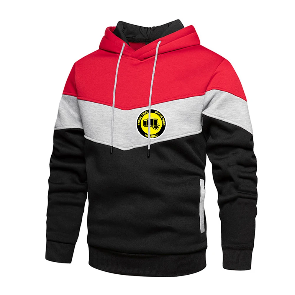 2023 Spring Autumn Cobra Kai Logo Print High Quality Hooded Tricolor Patchwork Hoodies Men's Casual Comfortable Cotton Pullover
2023 Spring Autumn Cobra Kai Logo Print High Quality Hooded Tricolor Patchwork Hoodies Men's Casual Comfortable Cotton Pullover