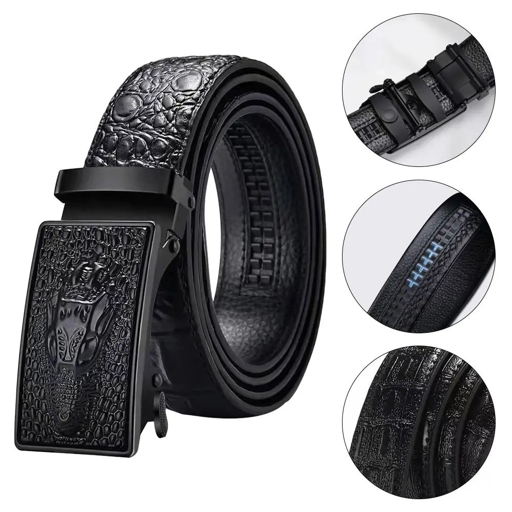 Fashion Vintage Casual Automatic Buckle Waistband Business Belts Leather Belt Crocodile Pattern Waist Band
Fashion Vintage Casual Automatic Buckle Waistband Business Belts Leather Belt Crocodile Pattern Waist Band