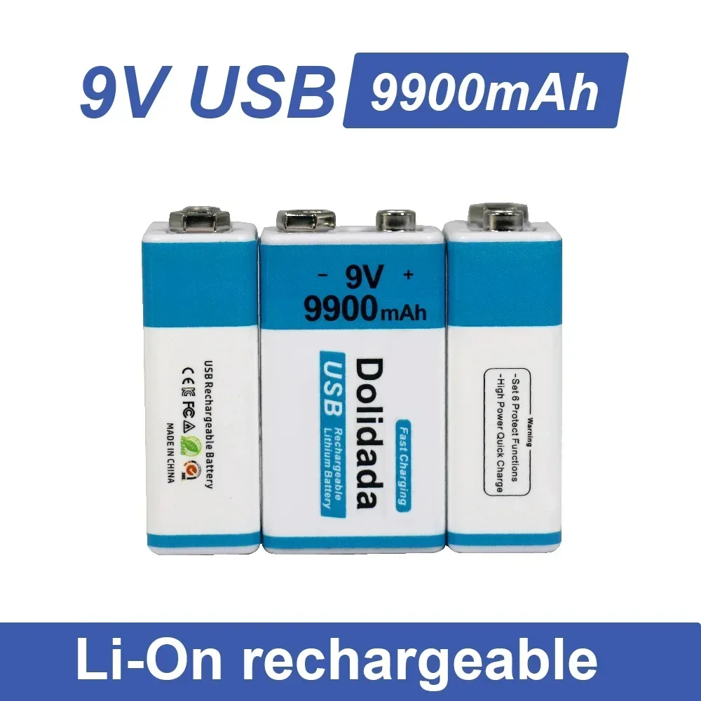 Free Shipping Best-selling 9V 9900Mah+USB Fast Charging Line LI-ION Rechargeable Battery for Multimeter Microphone Toy
Free Shipping Best-selling 9V 9900Mah+USB Fast Charging Line LI-ION Rechargeable Battery for Multimeter Microphone Toy