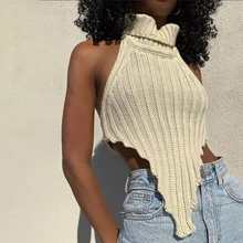 Knitted Worsted Vest For Women Fashion Irregular Shape Cut Out High Street Style Top Cascading Turtleneck Sleeveless Wear
Knitted Worsted Vest For Women Fashion Irregular Shape Cut Out High Street Style Top Cascading Turtleneck Sleeveless Wear