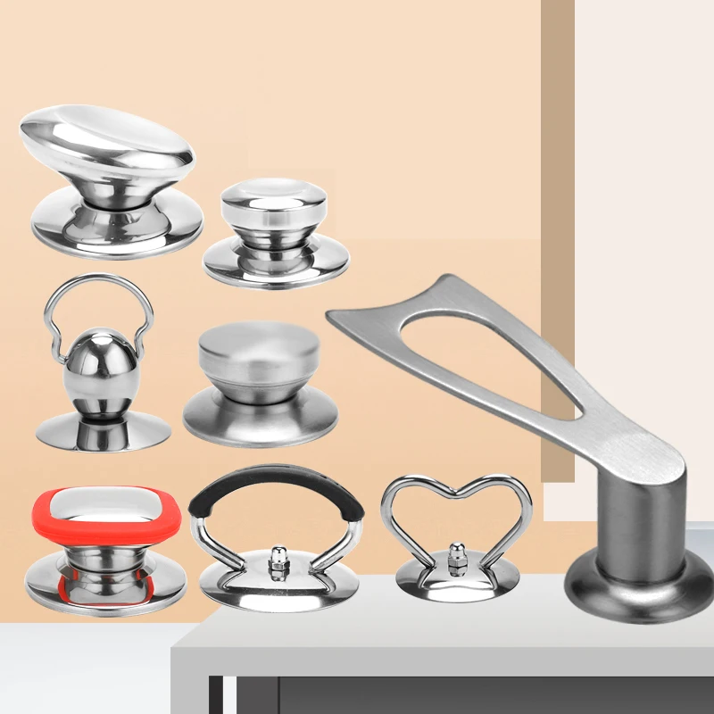 1Pcs Universal type Stainless Steel Pan Cover Handle Round Lid Handle Kitchen Utensils Soup Pot Lid Cookware Parts Knobs
1Pcs Universal type Stainless Steel Pan Cover Handle Round Lid Handle Kitchen Utensils Soup Pot Lid Cookware Parts Knobs