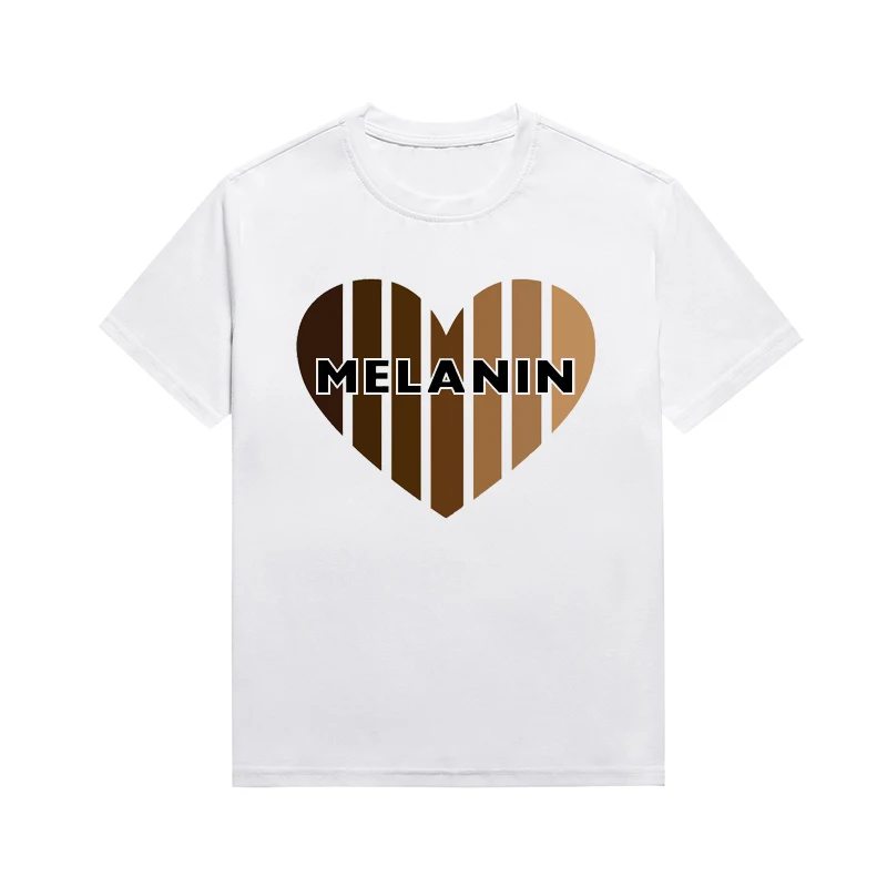 Melanin Slogan T-shirt Love Stripe Print Graphic Tees Basic Female Tee Cotton Custom Top
Melanin Slogan T-shirt Love Stripe Print Graphic Tees Basic Female Tee Cotton Custom Top
