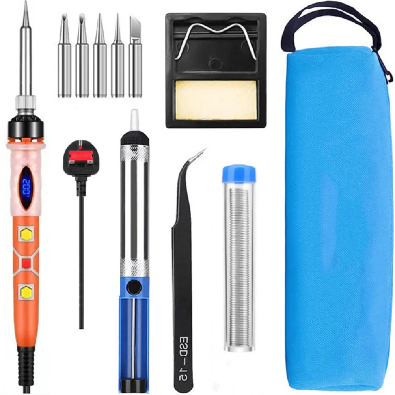 Adjustable Temperature 80W Soldering Iron Internal Heating Type Household Electronic Welding Repair Tool and Tin Wire Bracket
Adjustable Temperature 80W Soldering Iron Internal Heating Type Household Electronic Welding Repair Tool and Tin Wire Bracket