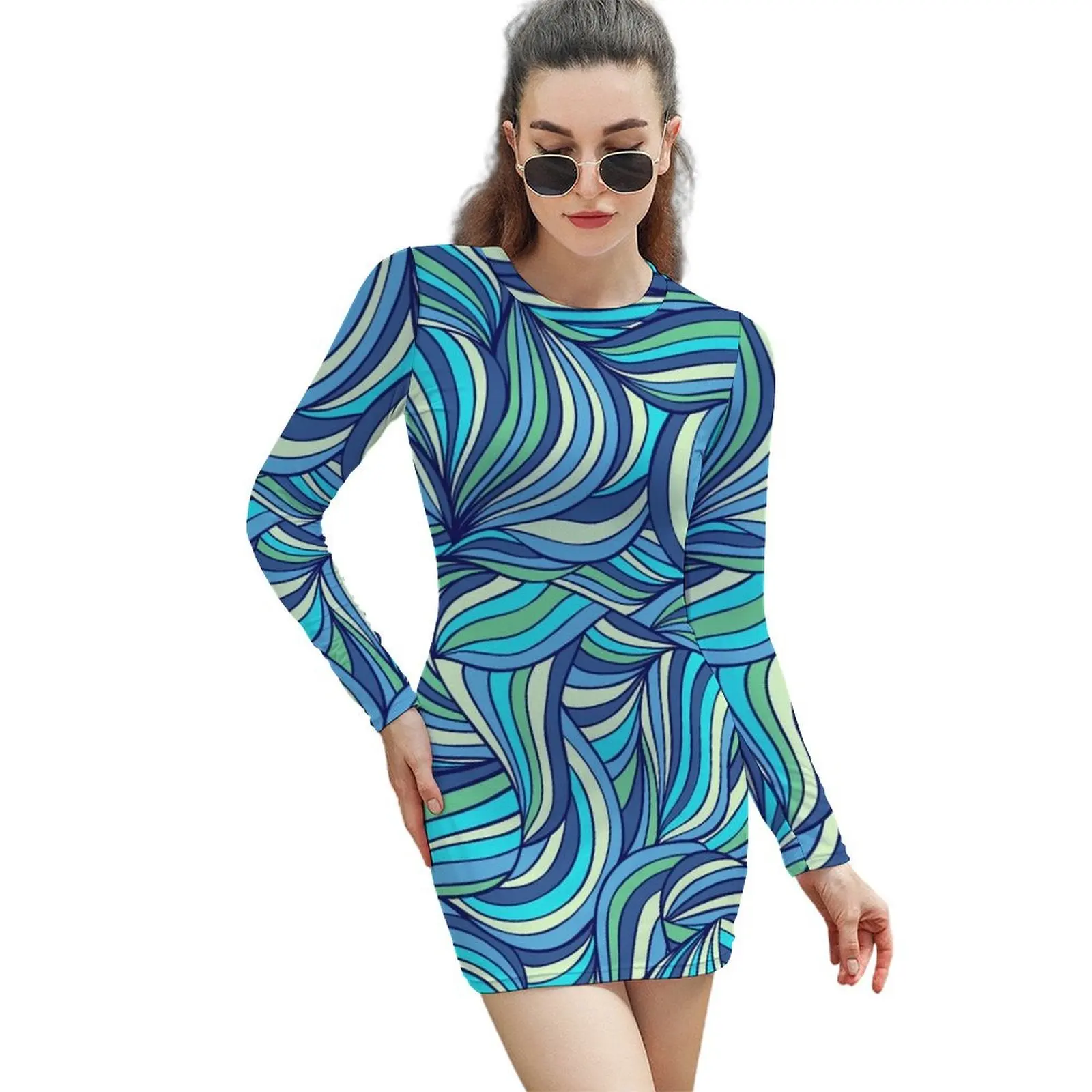 Groovy Pattern Long-Sleeved Sheath Dress wedding guest dress 2024 Elegant gown summer clothes for women Woman fashion
Groovy Pattern Long-Sleeved Sheath Dress wedding guest dress 2024 Elegant gown summer clothes for women Woman fashion