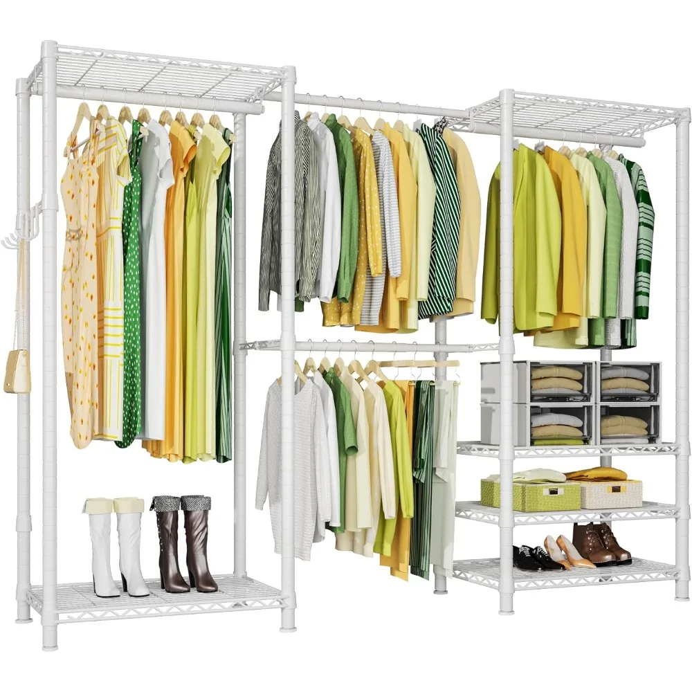 

Высокопрочная вешалка для одежды Ulif E1, 6 ярусов, металлическая отдельно стоящая вешалка для одежды, раздвижные органайзеры для шкафа и хранилище с