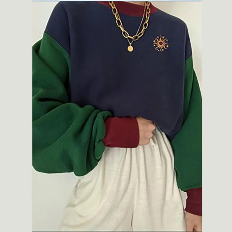 Women's Fall 2023 Green Long Sleeve Knitwear Casual Fashion Patchwork Jacket Sweater Female New Korean Y2k Pullover Sweatshirt
Women's Fall 2023 Green Long Sleeve Knitwear Casual Fashion Patchwork Jacket Sweater Female New Korean Y2k Pullover Sweatshirt