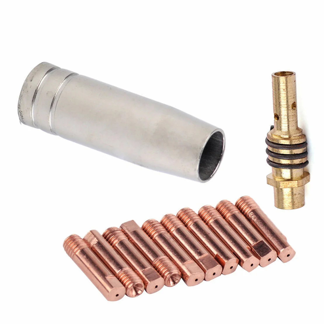 12pcs/Set MB 15AK MIG/MAG Welding Contact Tips 0.8x25mm M6 Gas Nozzle Tip Holder For Welding MIG Torchs Welding Accessories
12pcs/Set MB 15AK MIG/MAG Welding Contact Tips 0.8x25mm M6 Gas Nozzle Tip Holder For Welding MIG Torchs Welding Accessories