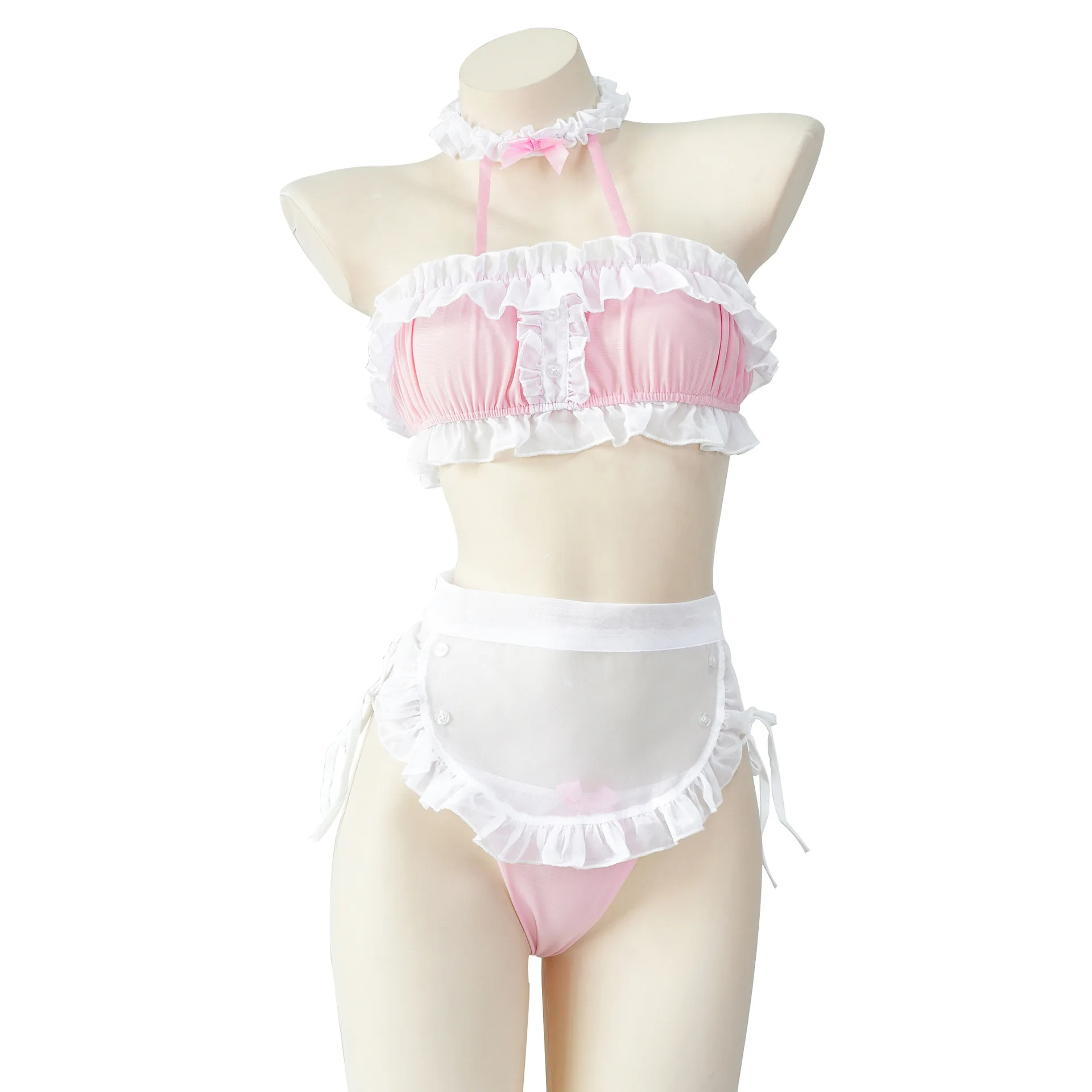 Cute Pink Maid Cosplay Costume Anime Cat Girl Underwear Role Play Outfits Halter Apron Lingerie Set Nightwear Halloween
Cute Pink Maid Cosplay Costume Anime Cat Girl Underwear Role Play Outfits Halter Apron Lingerie Set Nightwear Halloween