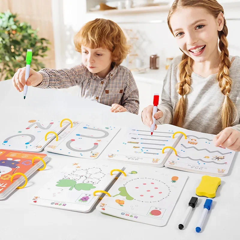 Montessori Pen Control Training Book Magical Tracing Workbook Reusable Magic Practice Copybook Children Drawing Education Books
Montessori Pen Control Training Book Magical Tracing Workbook Reusable Magic Practice Copybook Children Drawing Education Books