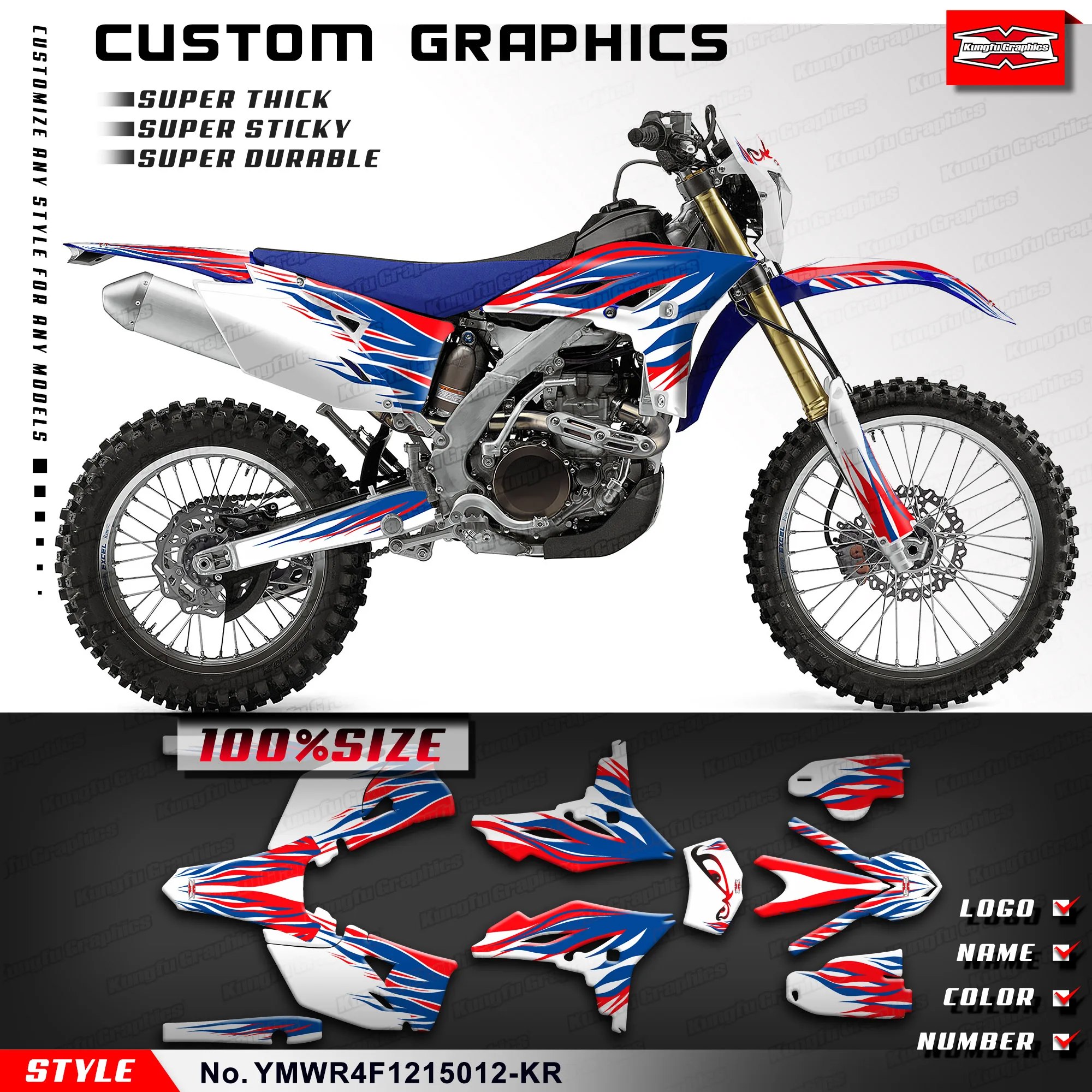 KUNGFU GRAPHICS MX, наклейки, индивидуальный Набор наклеек для Yamaha WR450F 2012 2013 2014 YMWR4F1215012-KR
KUNGFU GRAPHICS MX, наклейки, индивидуальный Набор наклеек для Yamaha WR450F 2012 2013 2014 YMWR4F1215012-KR