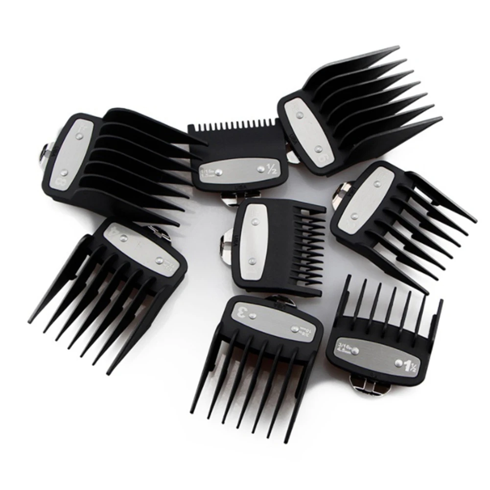8Pcs Cutting Guide Comb for Wahl with Metal Clip 3171-500,Fits for Multiple Size Wahl Clippers Black
8Pcs Cutting Guide Comb for Wahl with Metal Clip 3171-500,Fits for Multiple Size Wahl Clippers Black