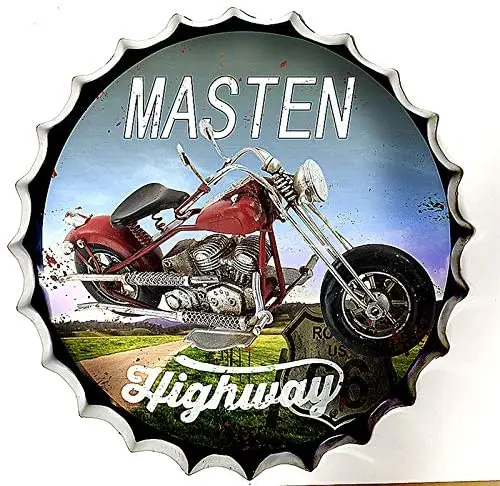 

Royal Tin Sign Bottle Cap Metal Tin Sign Motorcycles Garage Service Diameter , Round Metal Signs for Home and Kitchen Bar