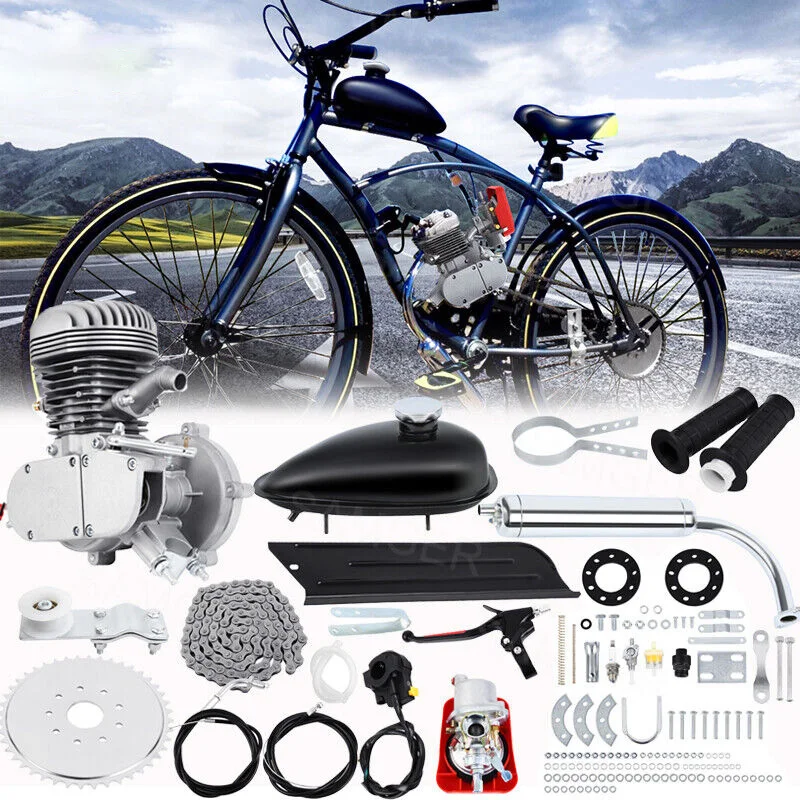 

Gas Bike Engine Kit 110cc 100cc 80cc 50cc 2-Stroke For DIY Electric Fuel Motorized Bicycle MTB Scooter Gas Power Motor Set To US