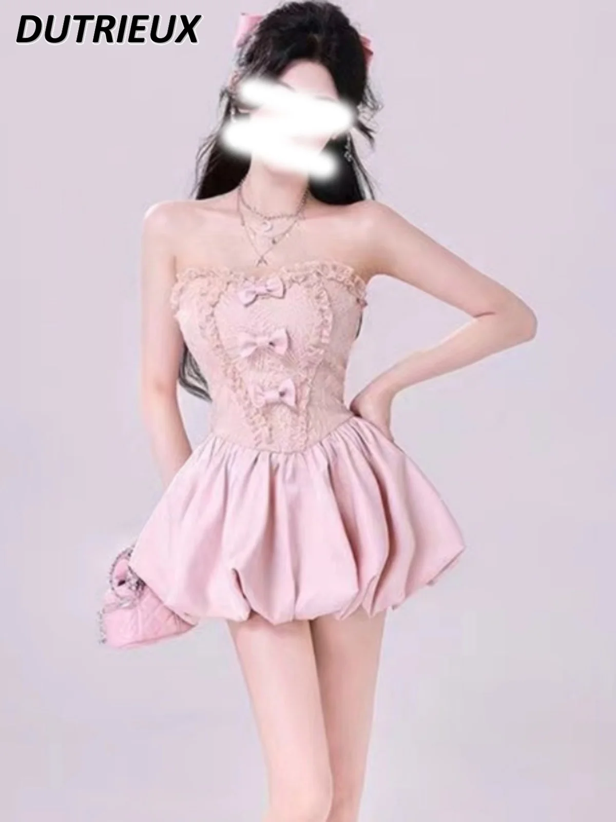 Sweet Off-shoulder Birthday Dress Pure Desire Style Elegant Lady Tube Top Chic Unique Chic Beautiful Waisted Pink Short Dresses
Sweet Off-shoulder Birthday Dress Pure Desire Style Elegant Lady Tube Top Chic Unique Chic Beautiful Waisted Pink Short Dresses
