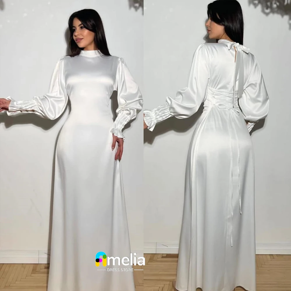 Amelia High Neck Prom Dress Long Sleeves Evening Gown With Ankle Length Women Wedding Party Dress
Amelia High Neck Prom Dress Long Sleeves Evening Gown With Ankle Length Women Wedding Party Dress