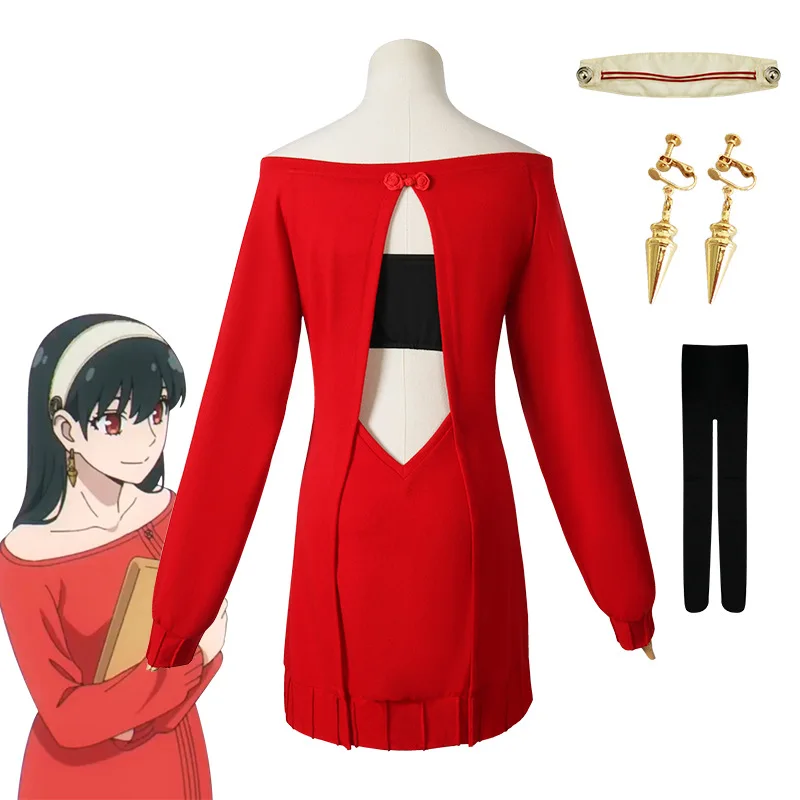 Anime SPY X FAMILY Cosplay Yor Forger Yor Briar Cosplay Costume Women Sexy Red Sweater Mini Dress Thorn Princess Costumes
Anime SPY X FAMILY Cosplay Yor Forger Yor Briar Cosplay Costume Women Sexy Red Sweater Mini Dress Thorn Princess Costumes