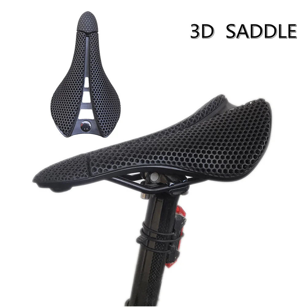 

Ultralight 3D Printed Nylon Carbon Fiber Bicycle Saddle Breathable MTB Mountain Road Bike Hollow Honeycomb Cushion Soft Seat
