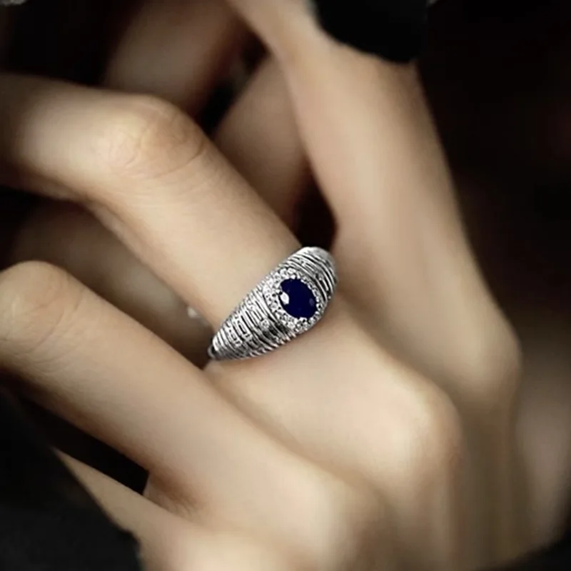 925 Sterling Silver Dark Blue Zircon Gear Ring for Women Girls Geometric Banquet Temperament Jewelry Gift Dropshipping
925 Sterling Silver Dark Blue Zircon Gear Ring for Women Girls Geometric Banquet Temperament Jewelry Gift Dropshipping