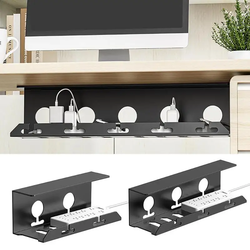 

Under Desk Cable Management Tray No Drill Cable Tray Basket For Wire Management Retractable Cord Organizer For Office Home Desk
