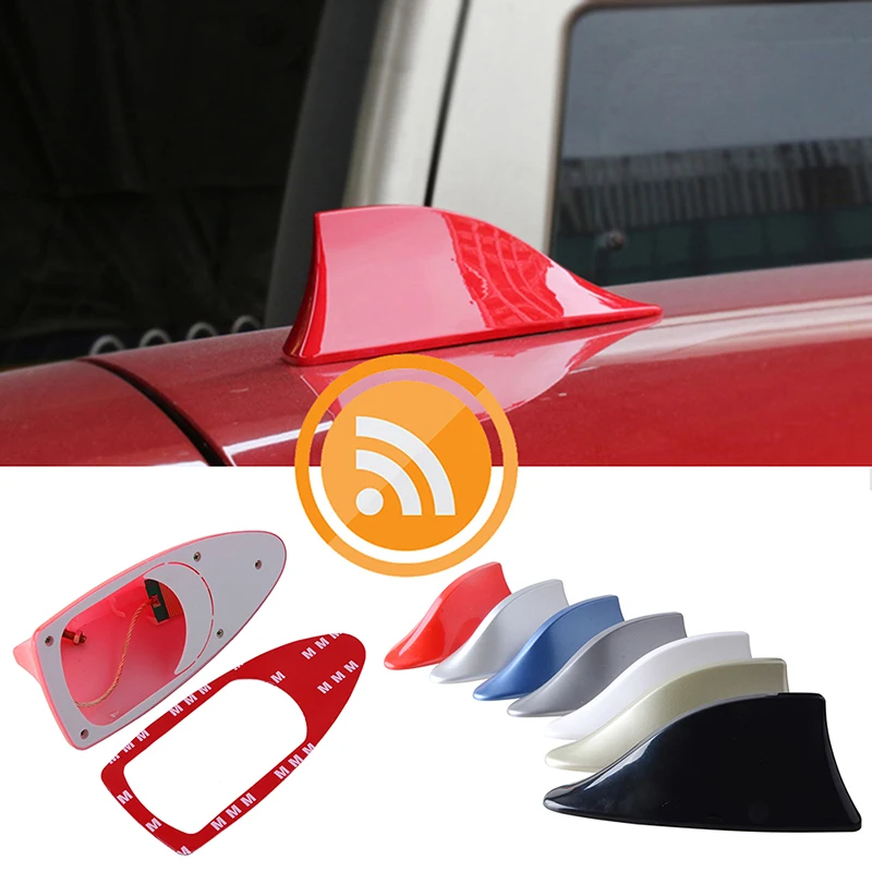 

Car Shark Fin Antenna Roof Decor Antennas Universal Car Radio FM AM Signal Aerials For BMW Mini Cooper Citroen C4 C3 Opel Astra