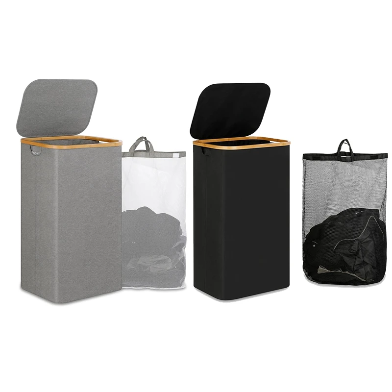 1 Piece 110L Laundry Hamper Collapsible Laundry Basket With Handle And Lid With Removable Inner Bag For Clothes Toys Black
1 Piece 110L Laundry Hamper Collapsible Laundry Basket With Handle And Lid With Removable Inner Bag For Clothes Toys Black