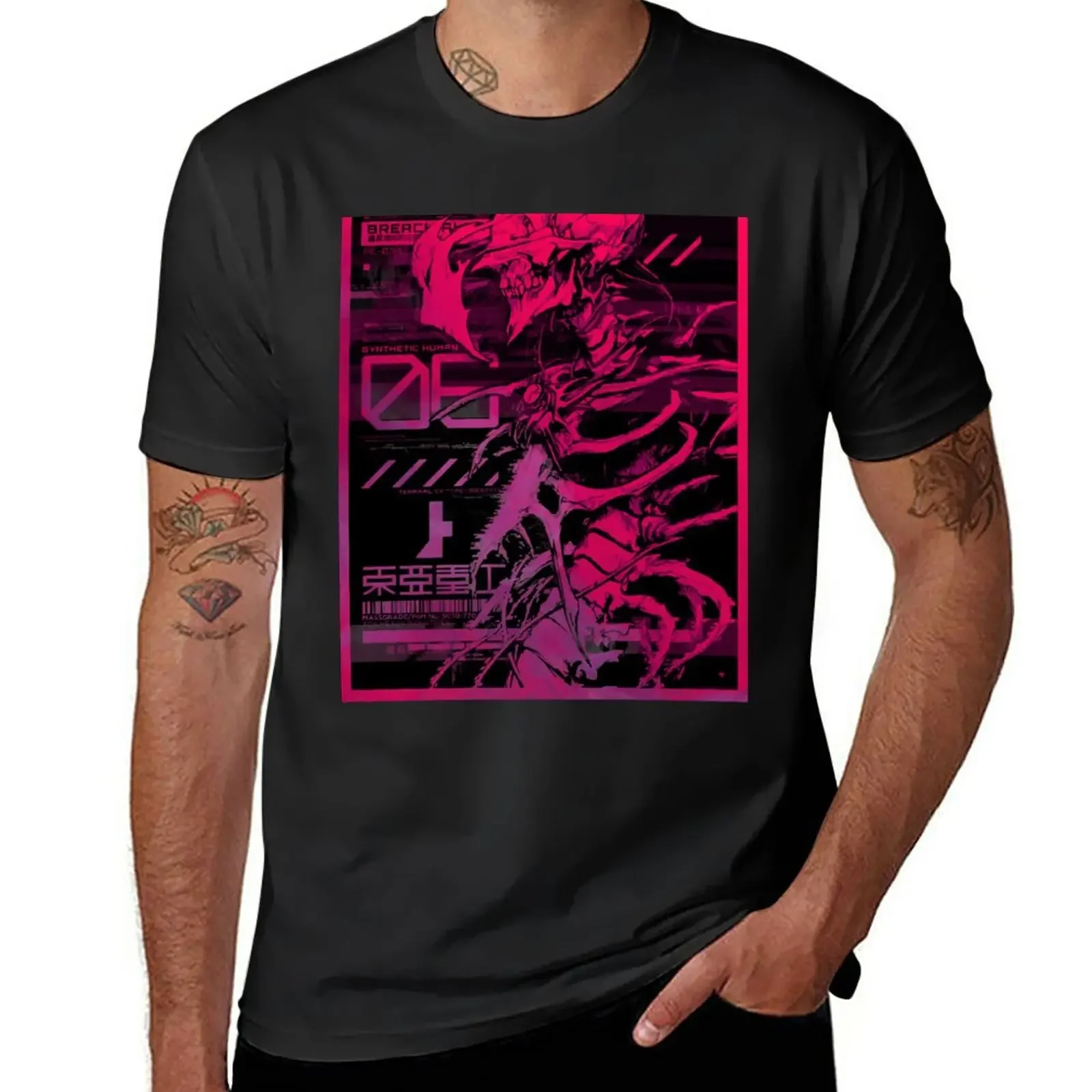 

SYNTHETIC HUMAN (Neon) - Biomega Inspired T-Shirt summer clothes tops t shirts for men cotton