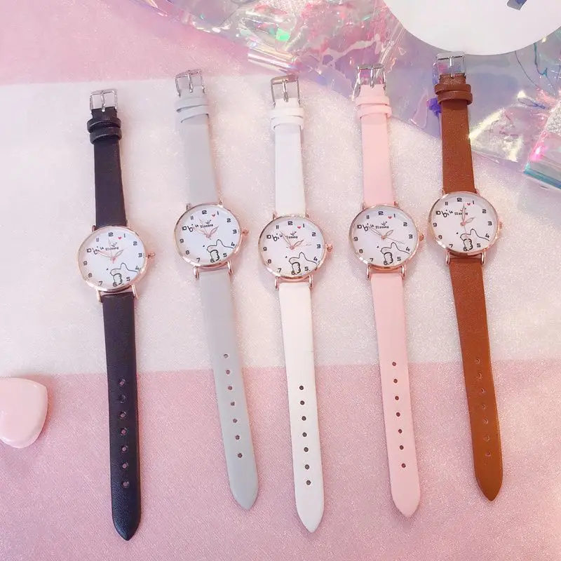 2023 New Cute Girl Watch Student Primary School Student Pink Leather Glow Quartz Watch Birthday Gift
2023 New Cute Girl Watch Student Primary School Student Pink Leather Glow Quartz Watch Birthday Gift