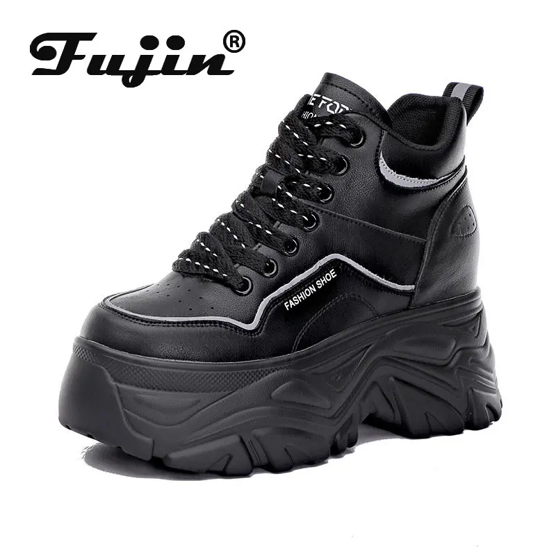 Fujin 8cm Natural Cow Genuine Leather Women Fashion Lace Up Mid Calf Ankle Boots Platform Wedge Autumn Spring Lady Booties Shoes
Fujin 8cm Natural Cow Genuine Leather Women Fashion Lace Up Mid Calf Ankle Boots Platform Wedge Autumn Spring Lady Booties Shoes