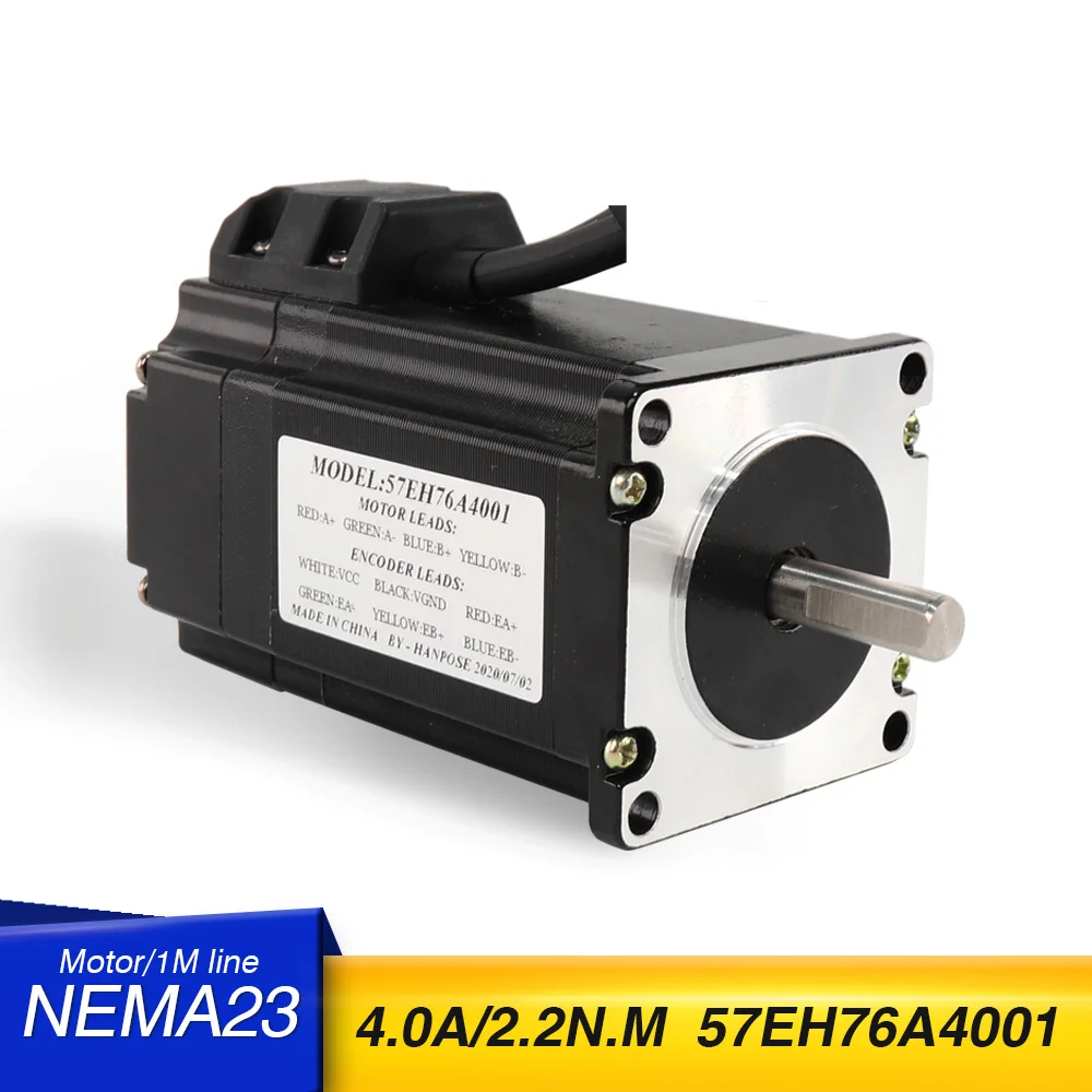 

57EH76A4001 Hybrid Step-Servo Driver CNC Nema23 Closed Loop 4.0A 2.2N.m Servo Motor Stepper Motor 76MM Or Motor Drive CL57